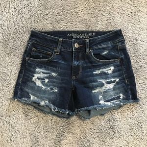 American Eagle Outfitters "Midi" Blue Jean Shorts
